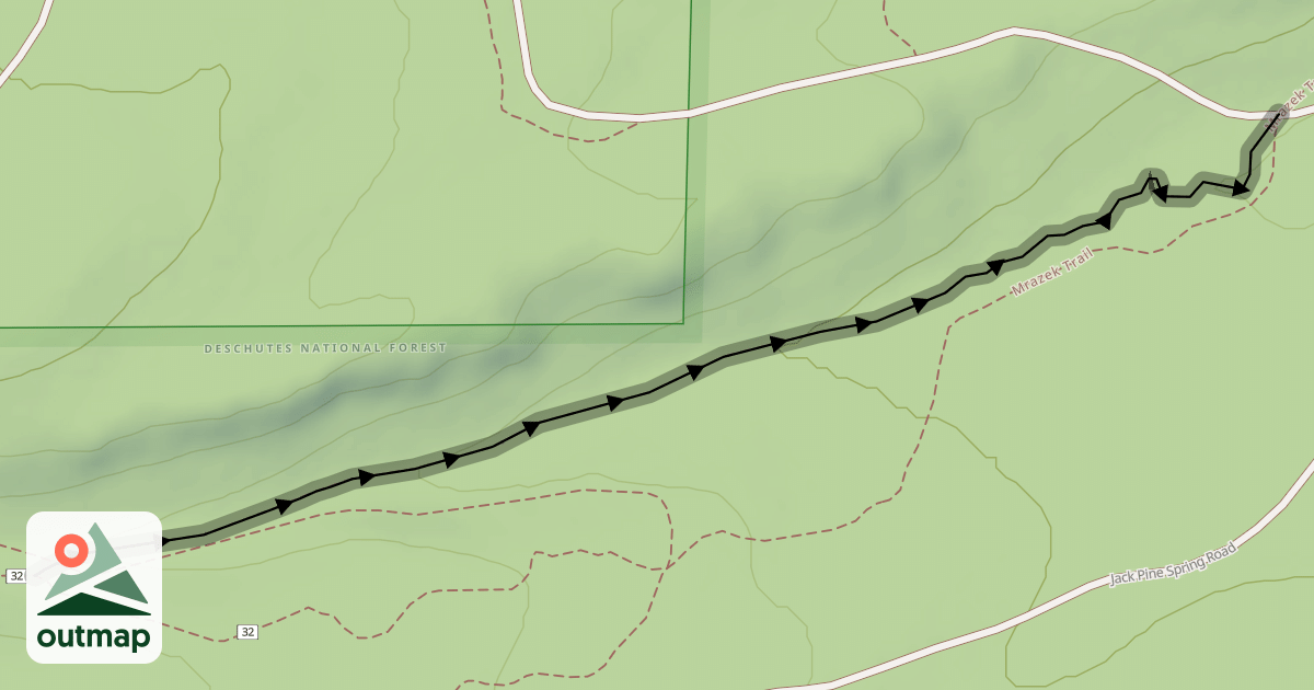 Map of Mrazek Trail