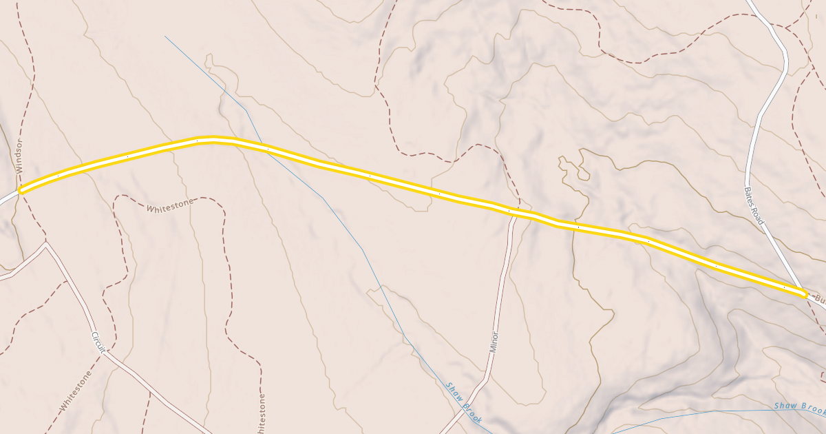 Map preview of Shaw Road
