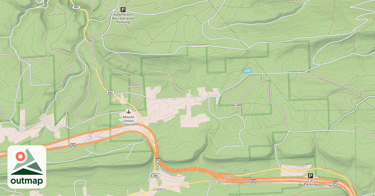 Map of Tiadaghton State Forest Snowmobile Trails
