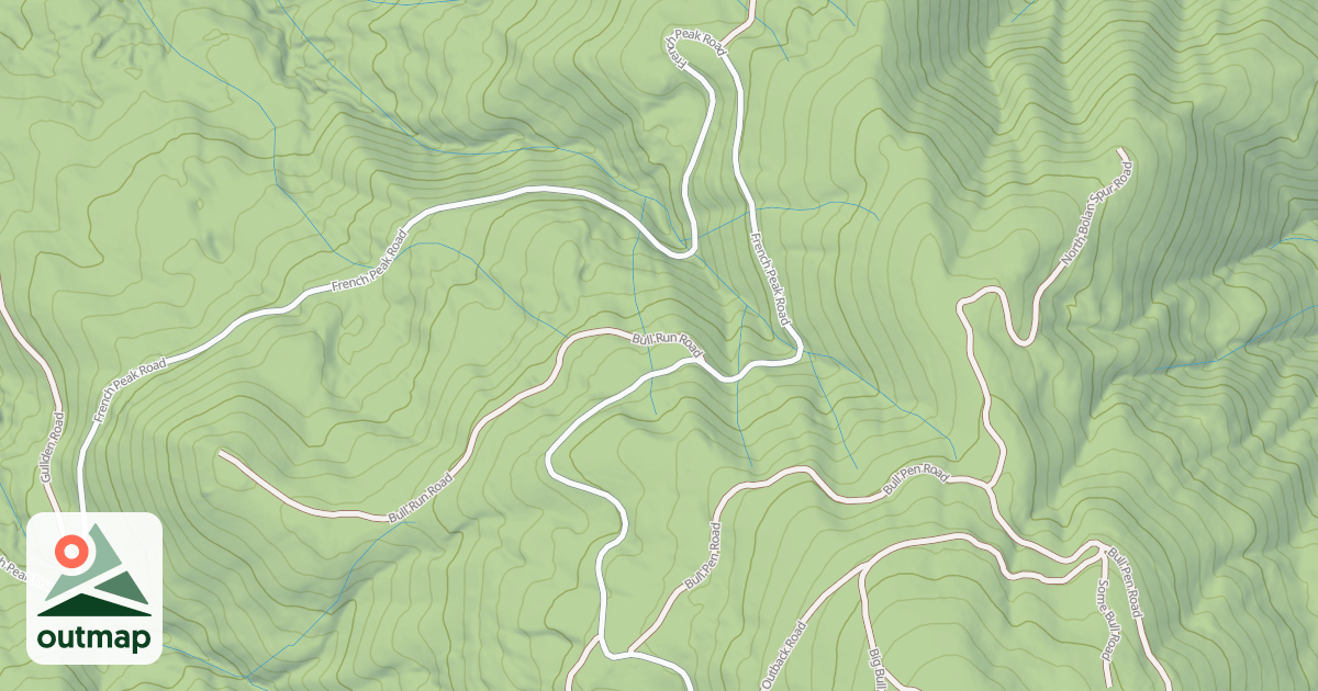 Map of FRENCH PEAK