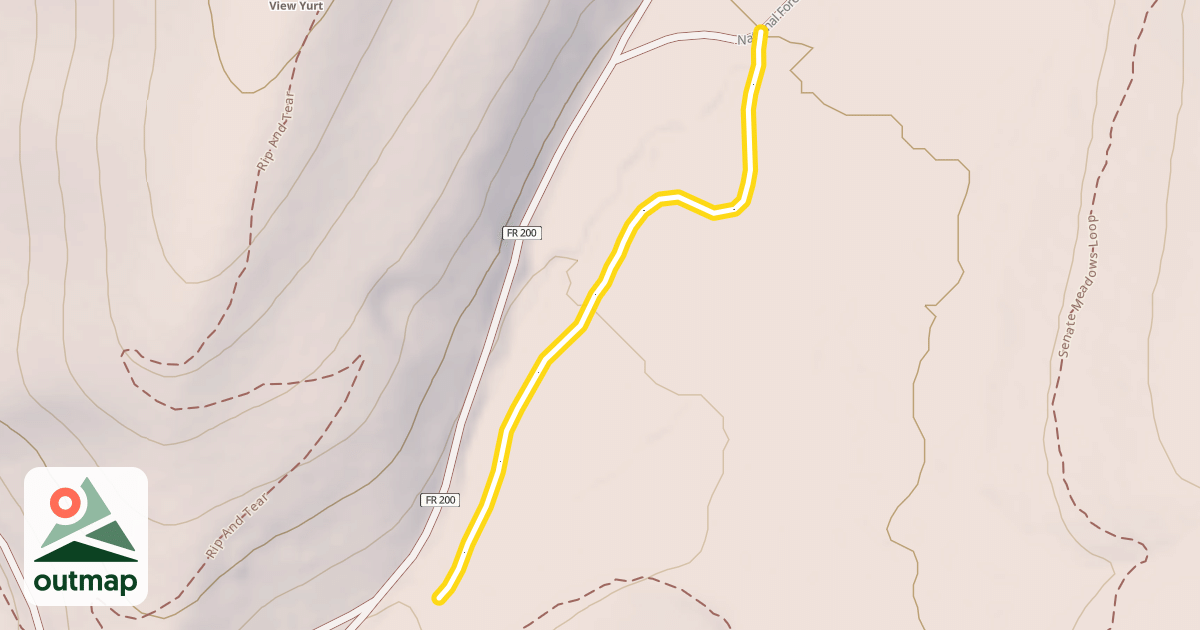 Map of Senate Meadows Loop