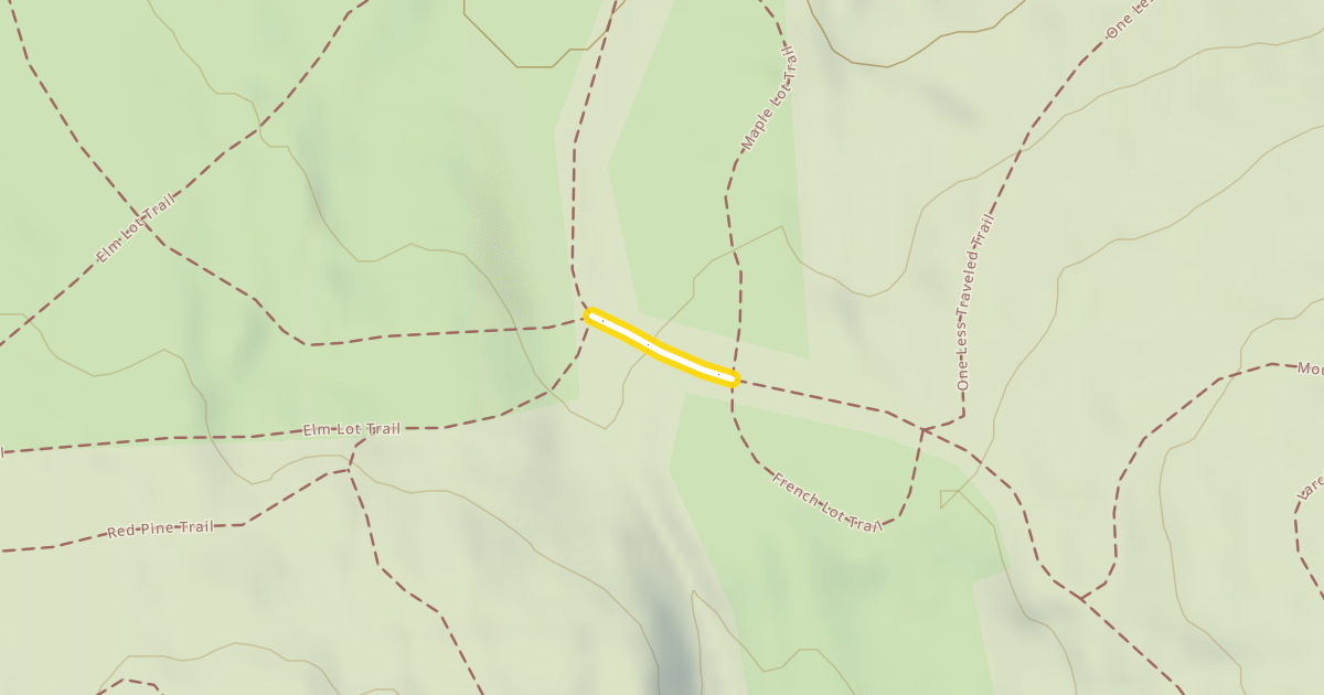 Map preview of Mount Tom Carriage Road Path