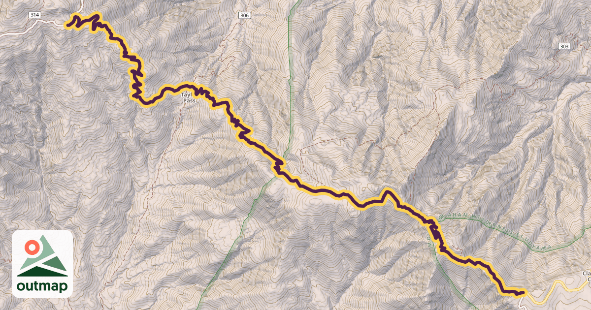 Map of Clark Peak Trail #301