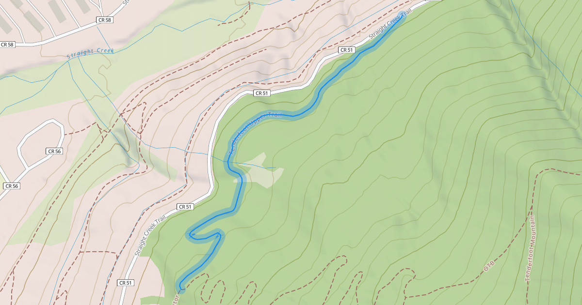 Map preview of Tenderfoot Upper Trail