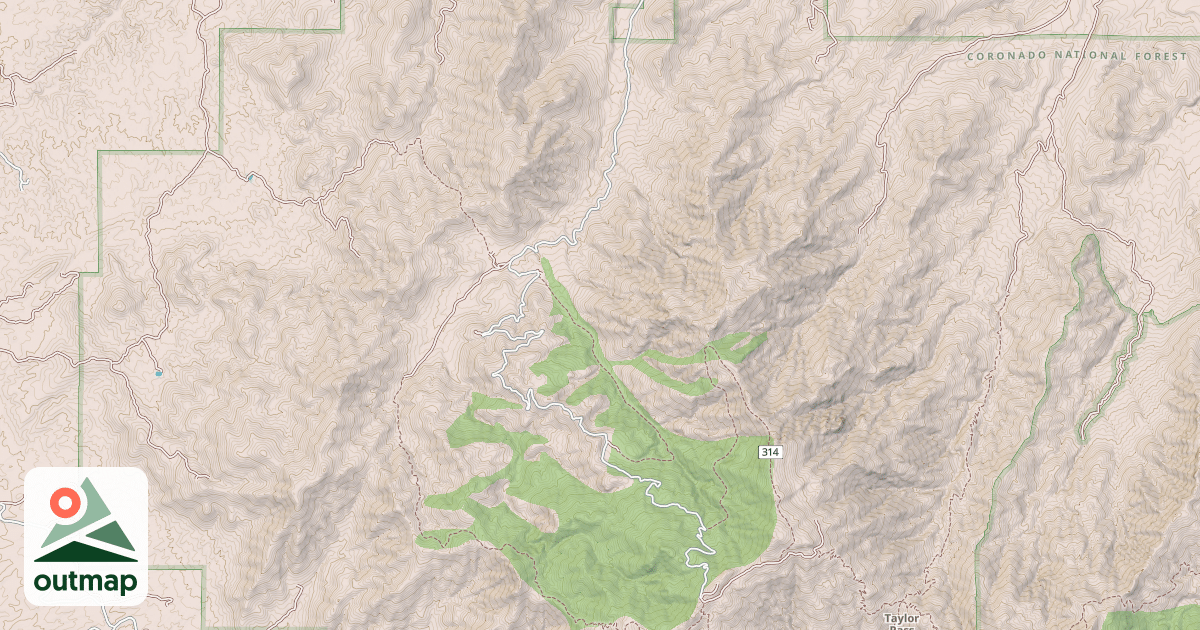Map of TRIPP CANYON