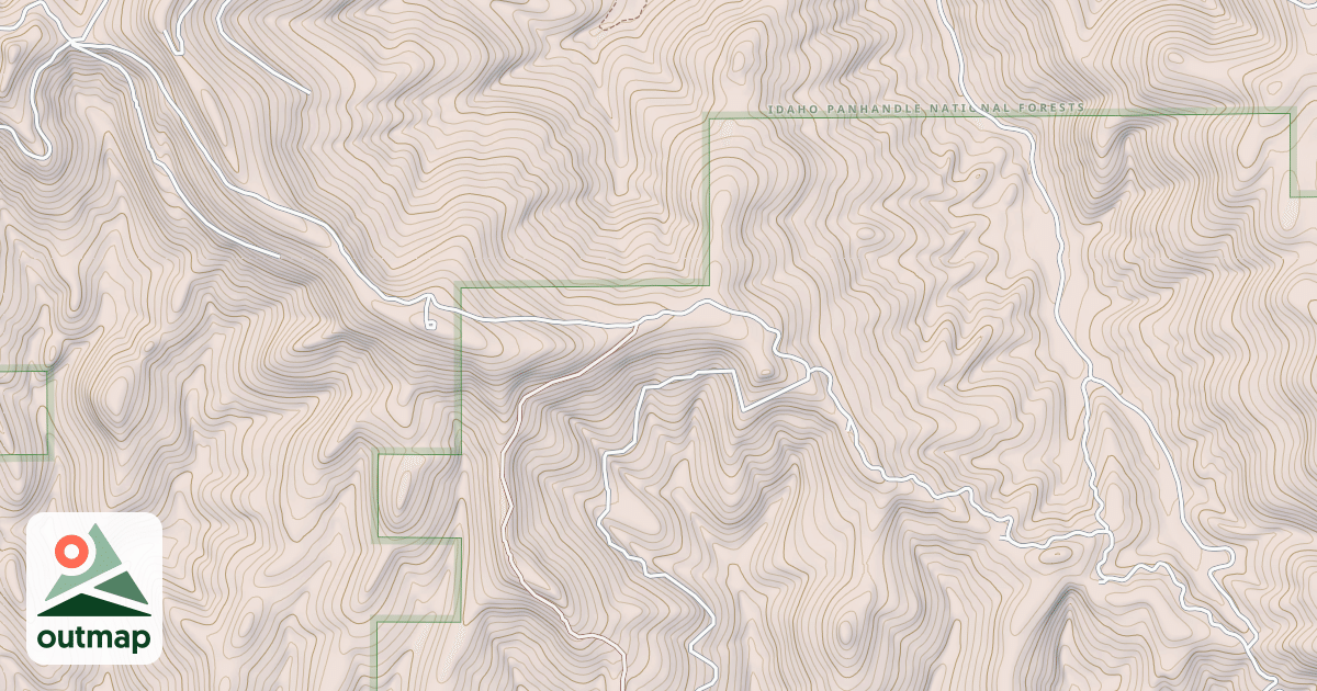 Map of BLACKWELL HUMP DIVIDE