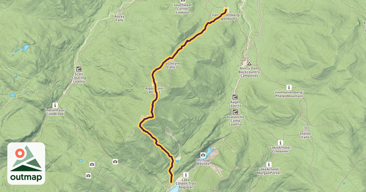 Map of Algonquin Trail