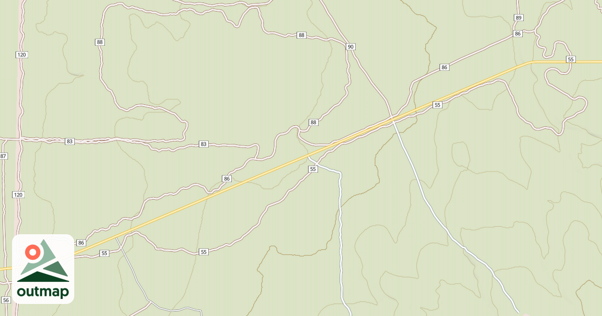 Map of Millican Plateau Tr 55