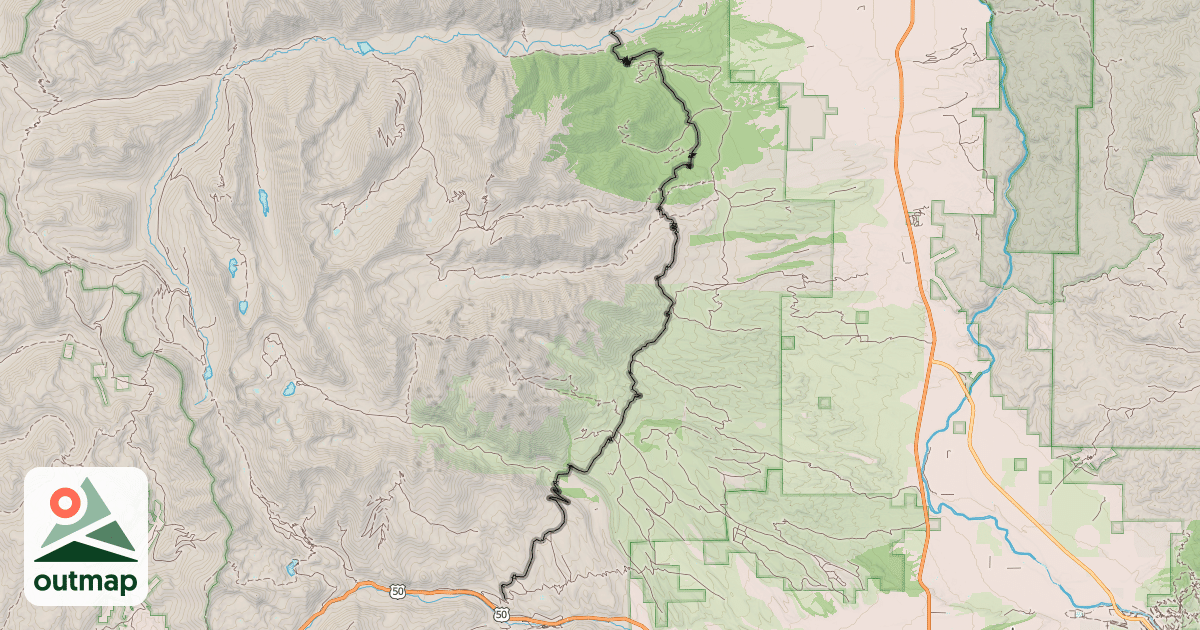 Map of Colorado Trail (Segment 14)