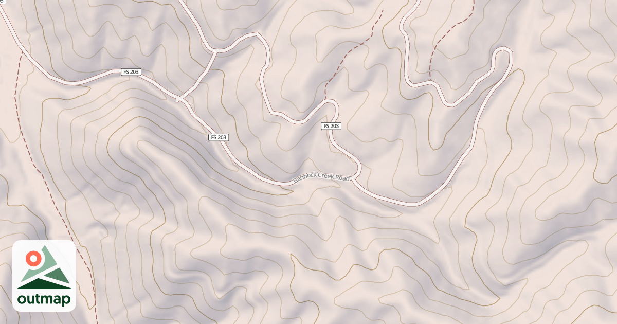 Map of COTTONWOOD-BANNOCK CRK A