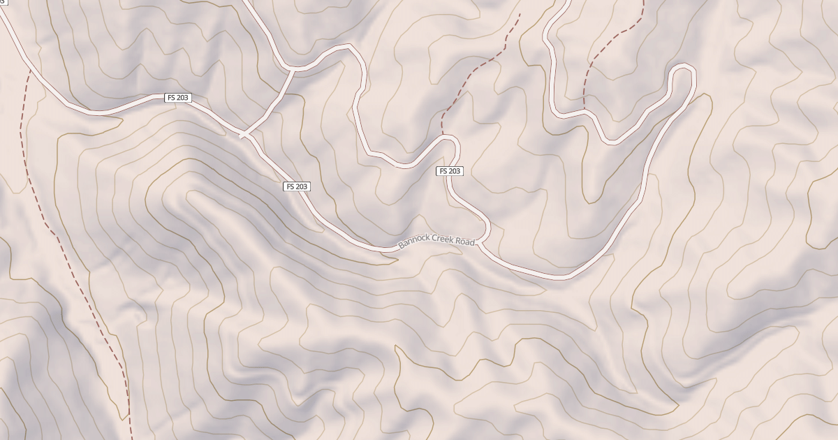 Map preview of COTTONWOOD-BANNOCK CRK A
