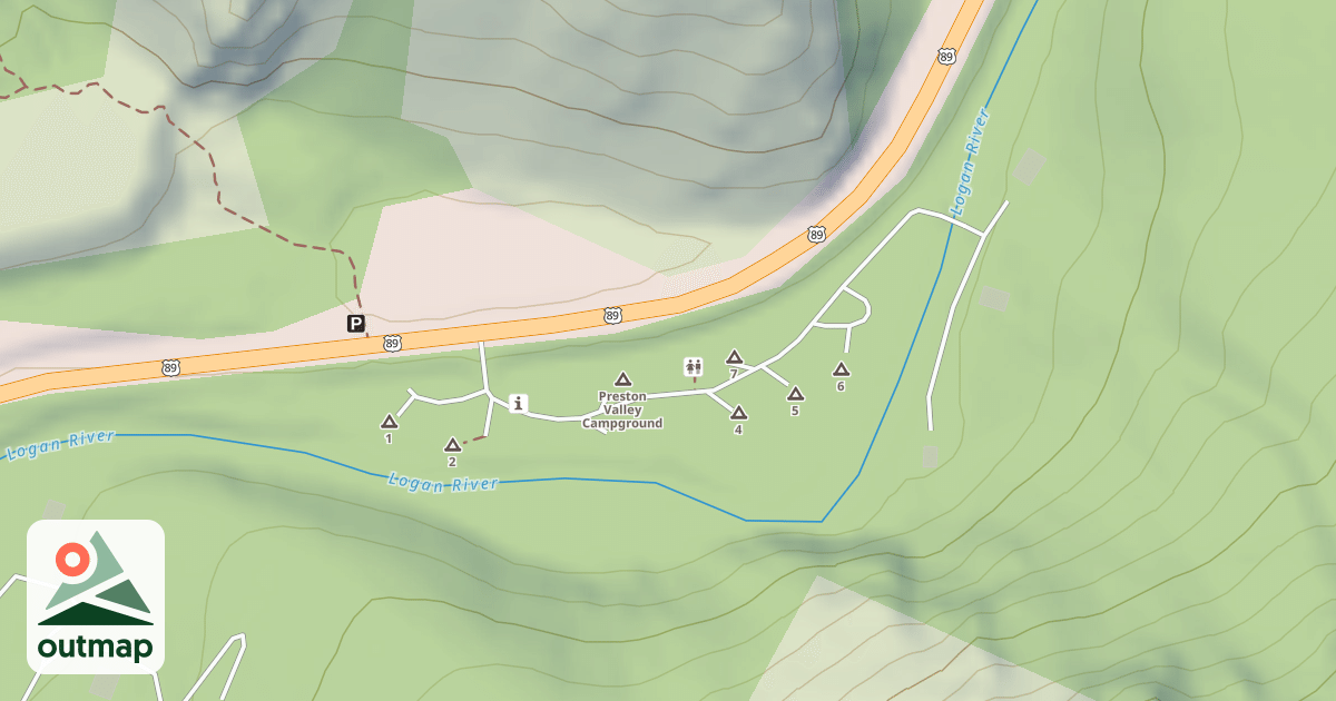 Map of PRESTON VALLEY C G