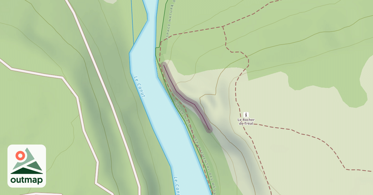 Map of Site d'escalade de l'étang du Val