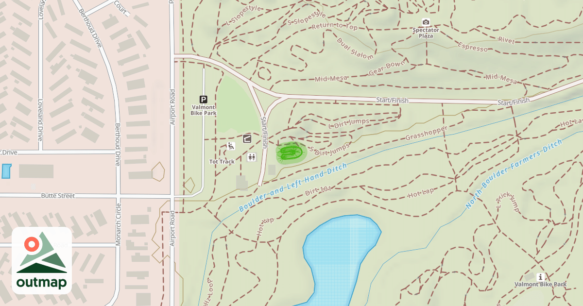 Map of Creekside Pump Park