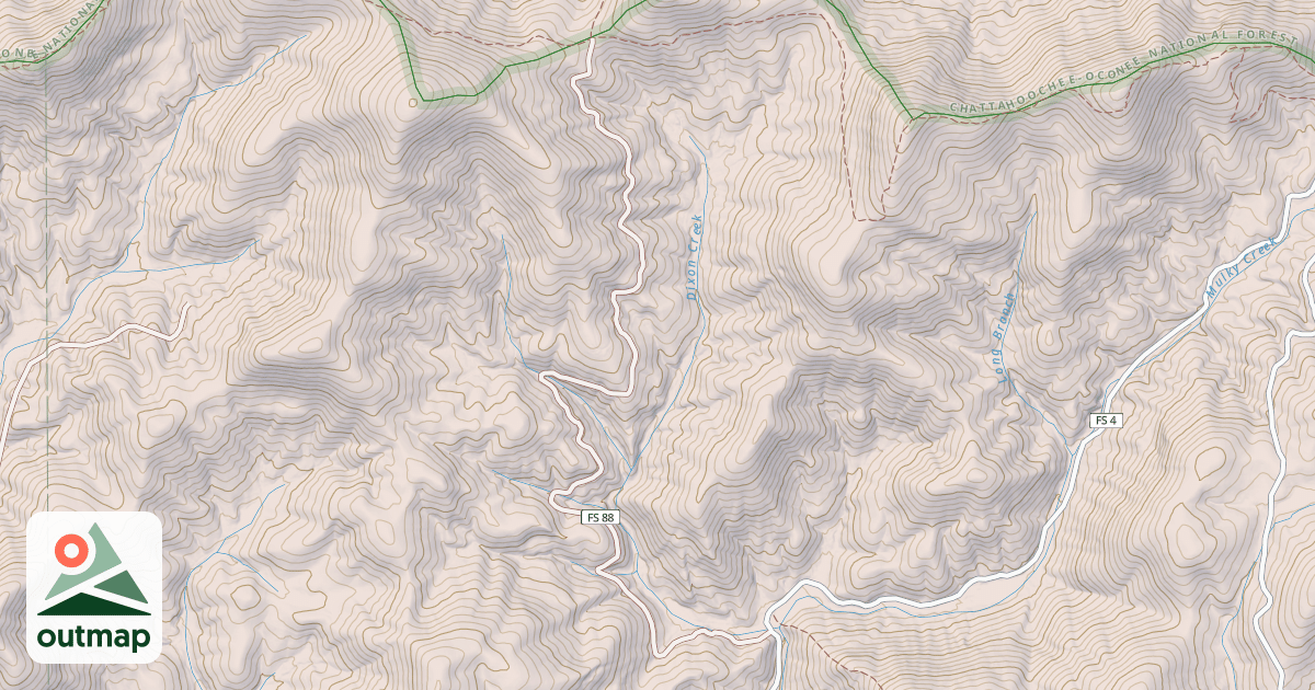 Map of DIXON BRANCH