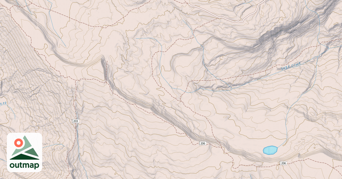 Map of Cabin Creek Divide