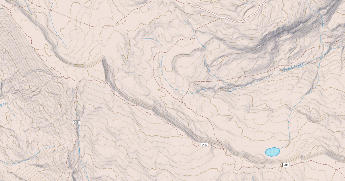 Map preview of Cabin Creek Divide