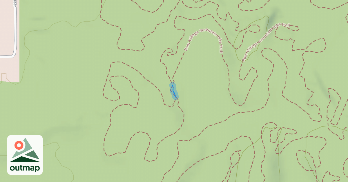 Map of Rum Village mountain bike trail in St. Joseph