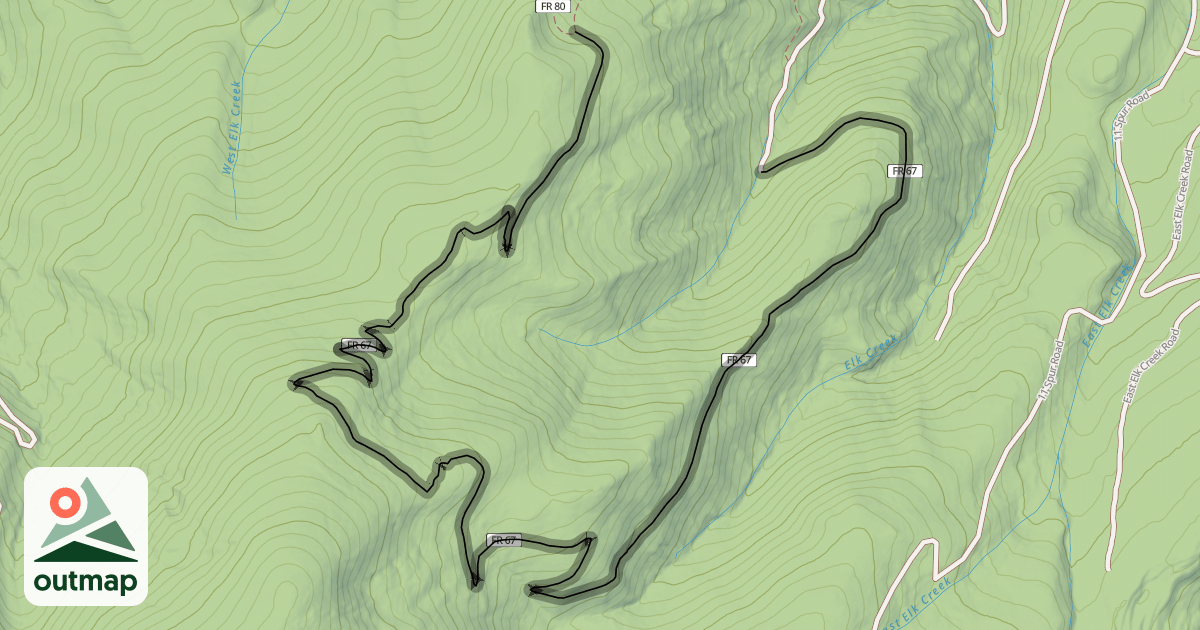 Map of Elk Creek Loop Trail