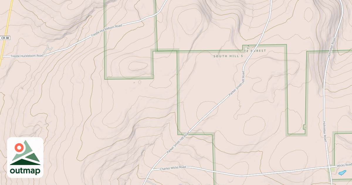 Map of South Hill State Forest Snowmobile Trail