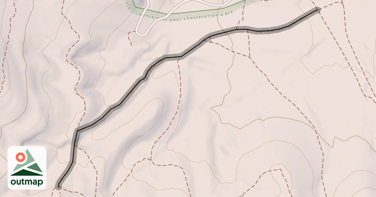 Map of Hurl Trail Connector (N)