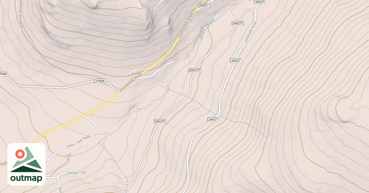 Map of JONES CREEK SPUR