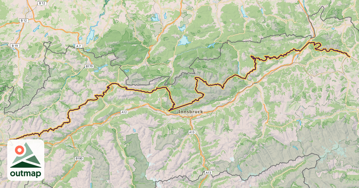 Map of Eagle Walk - North Tyrol