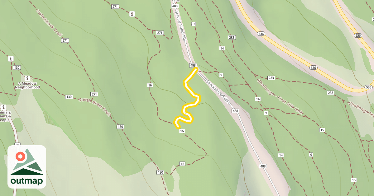 Map of UNM XC Ski Trail