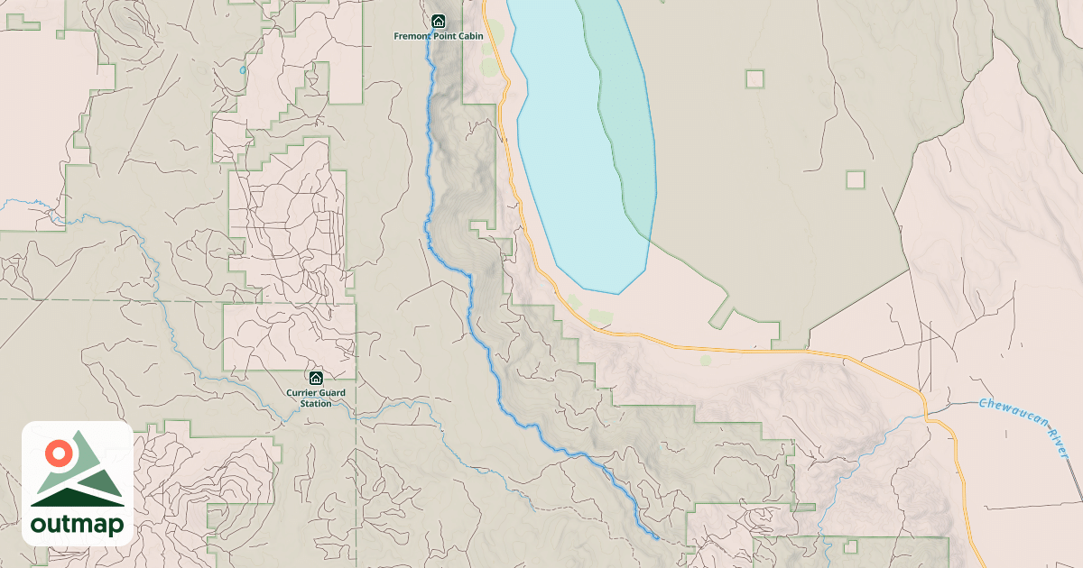 Map of Fremont National Recreation Trail
