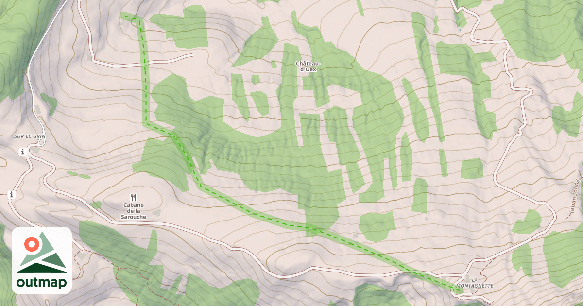 Map of (abandonné) piste 99