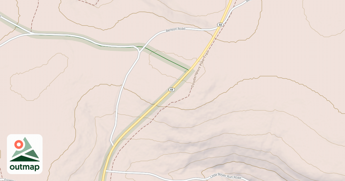 Map of Coudy Pike Snowmobile Trails