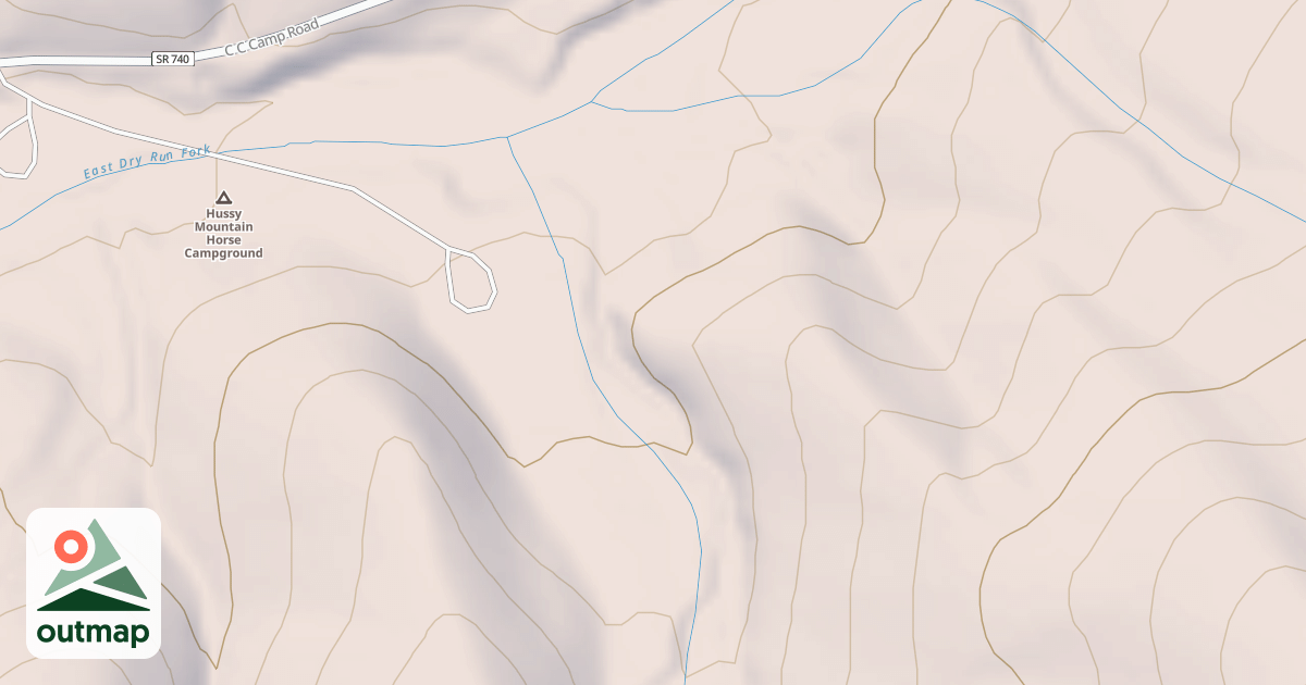Map of HUSSY MTN. HORSE