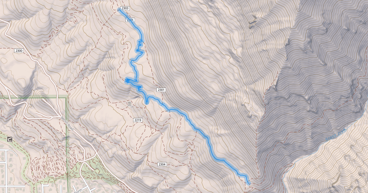 Map preview of Mahogany Bench Trail