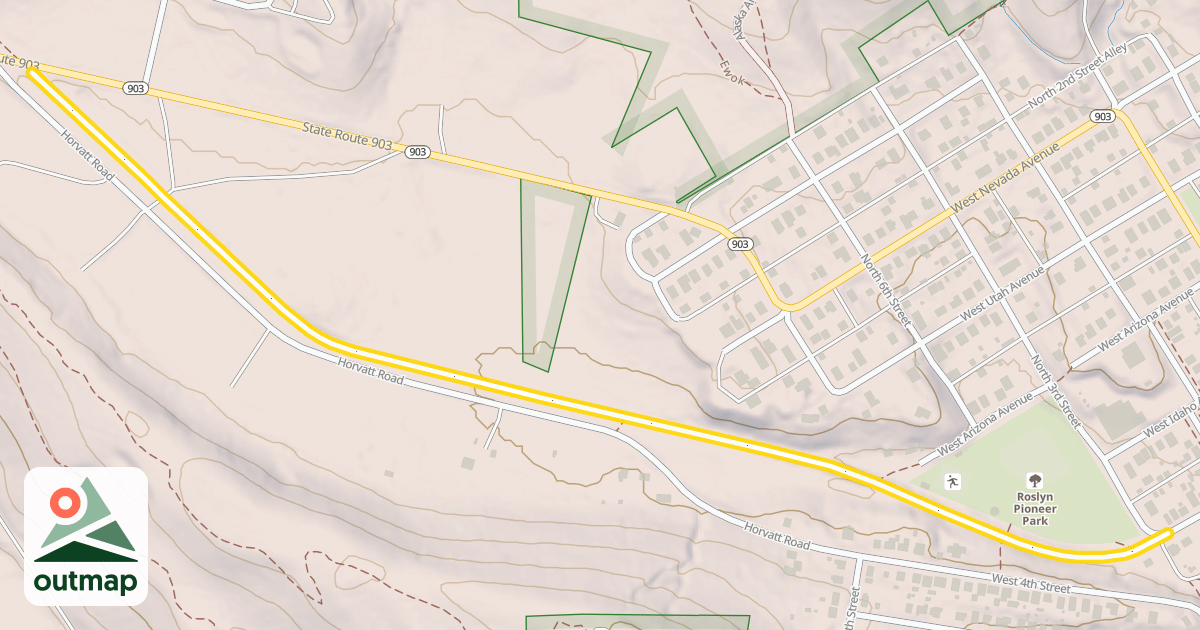 Map of Coal Mines Trail