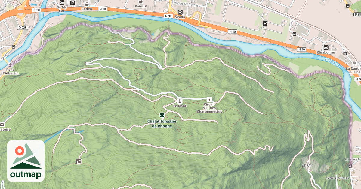 Map of Chemin des Espagnols