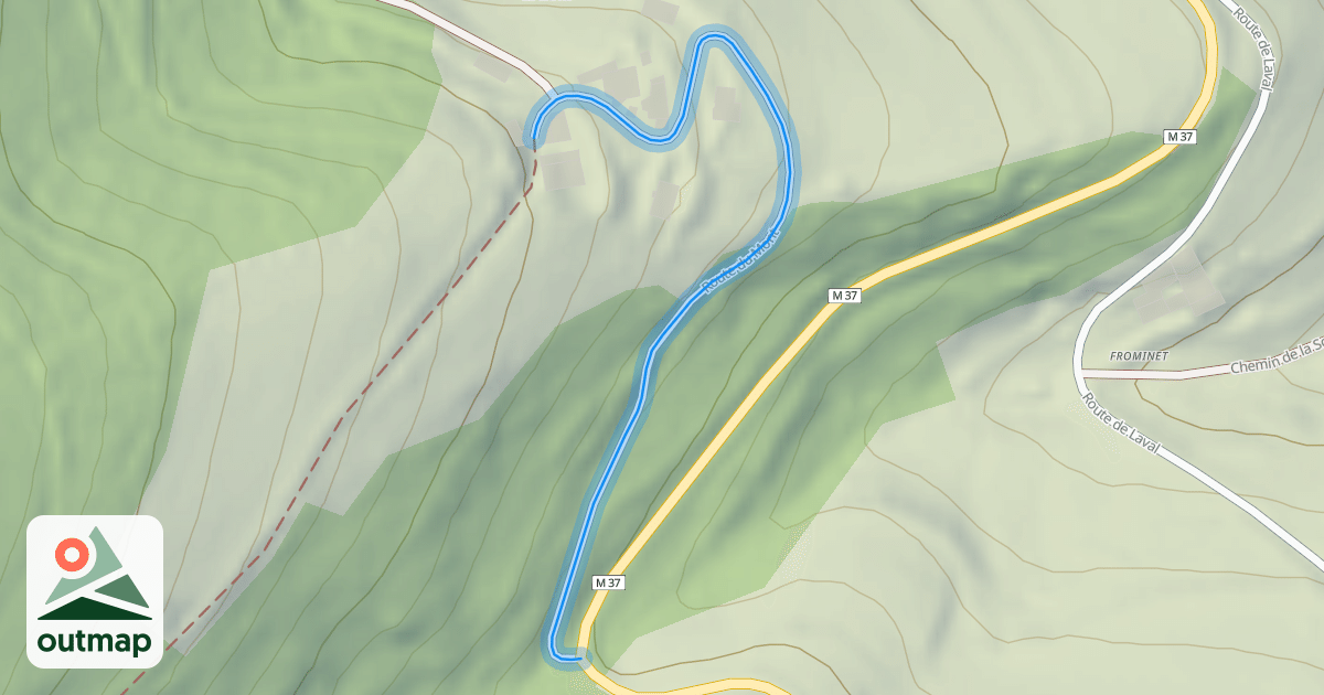 Map of Route du Mont