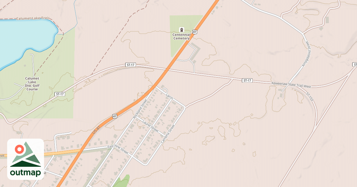 Map of Keweenaw State Trail