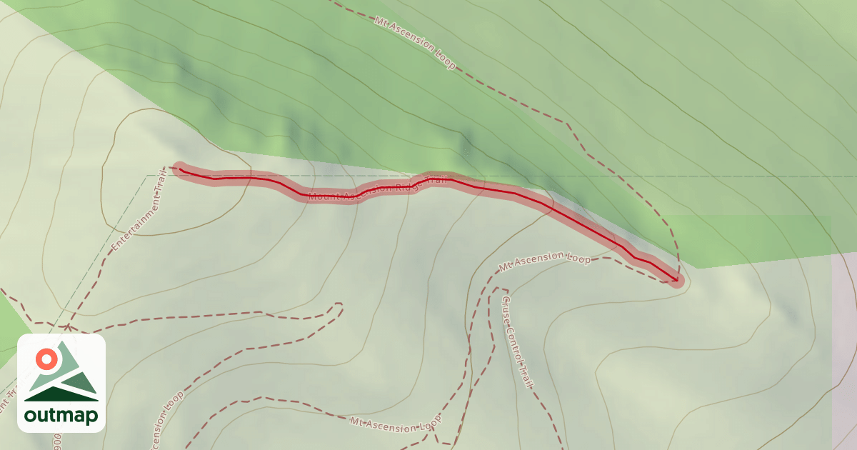 Map of Mount Ascension Ridge Trail