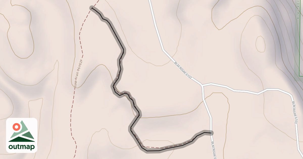 Map of BLM Trail T6102I