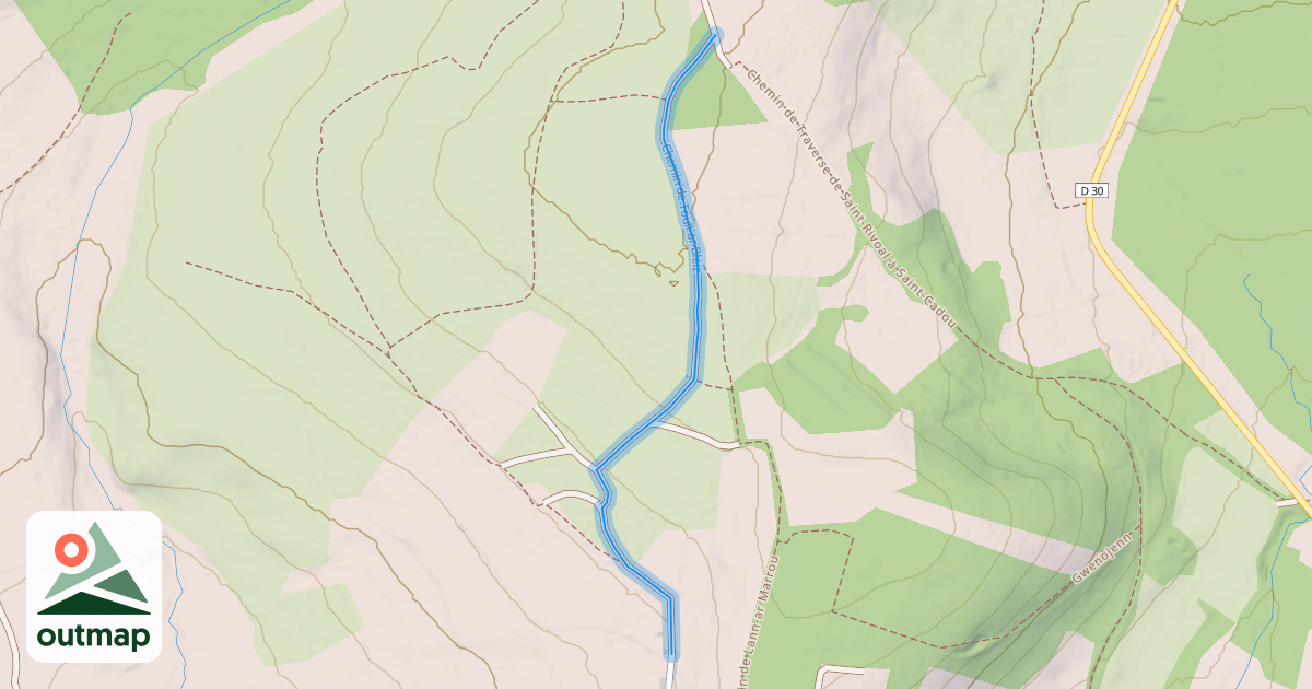 Map of Chemin de Toull-ar-Bleiz