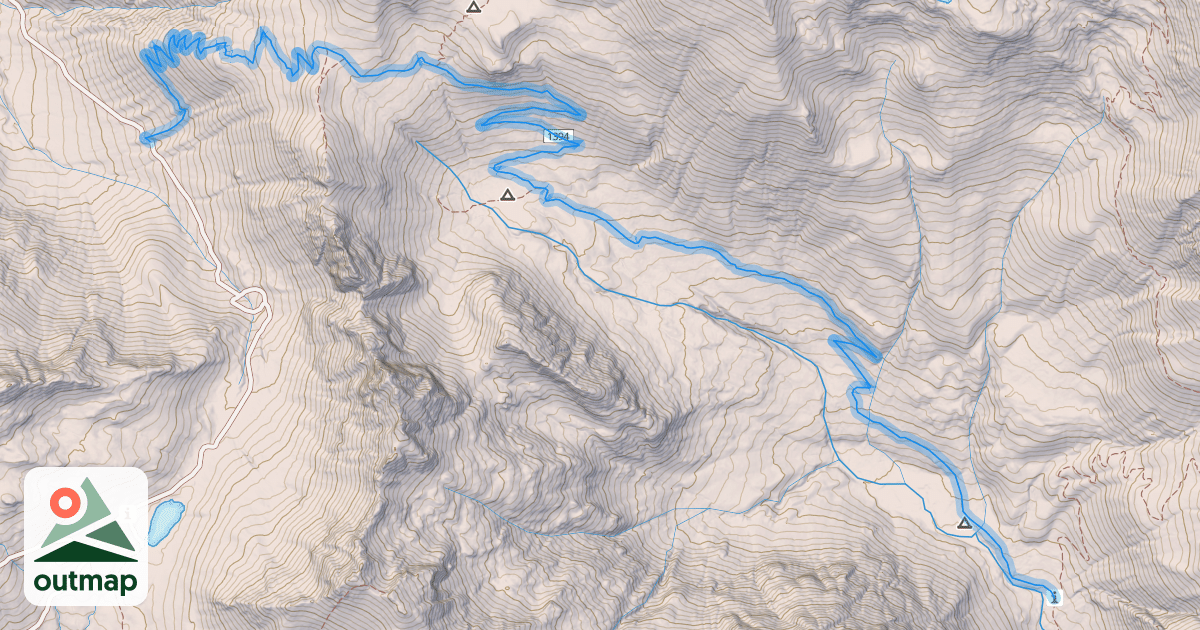 Map of Esmeralda Basin Trail #1394