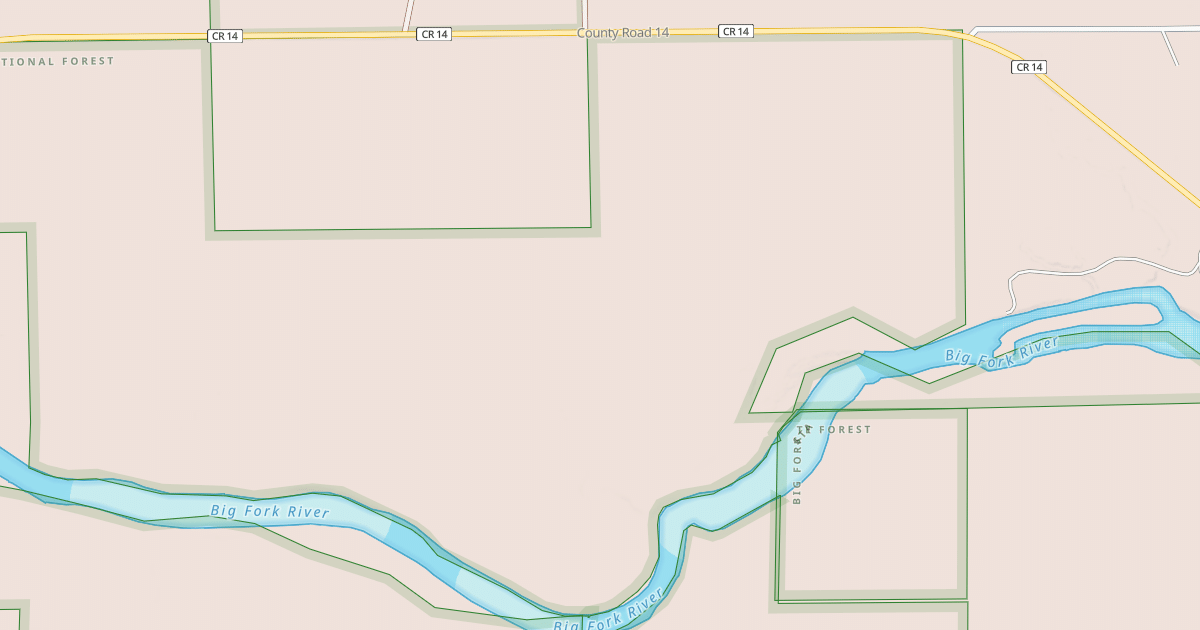 Map preview of BIGFORK RIVER SPUR 3324