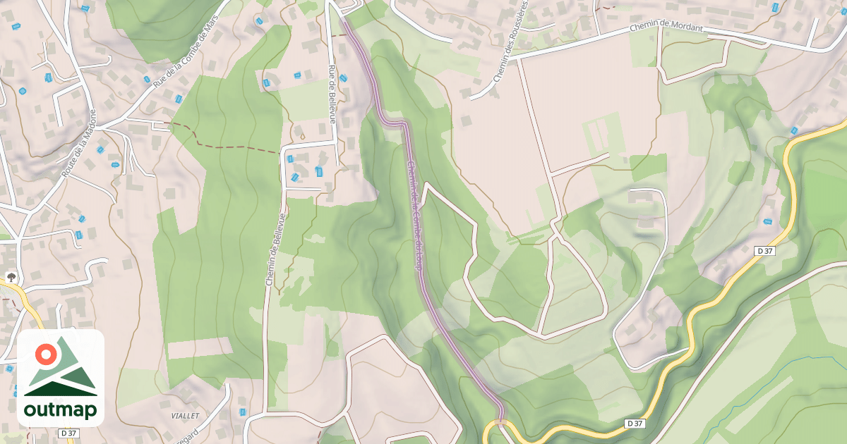 Map of Chemin de la Combe du Loup