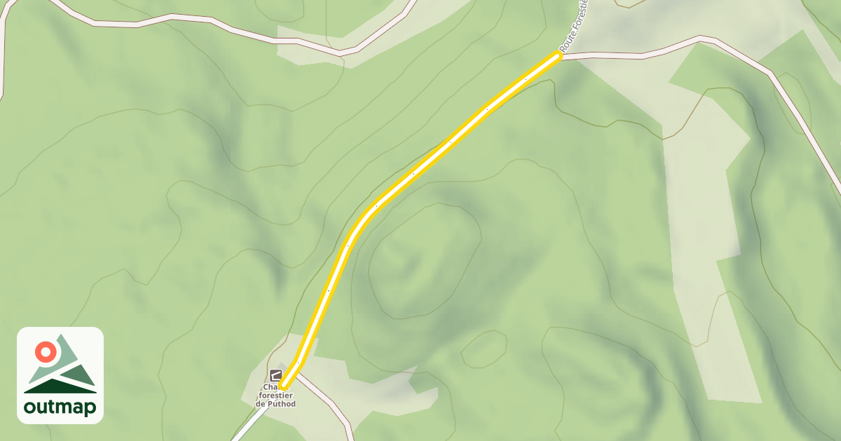 Map of Route Forestière du Château de Puthod