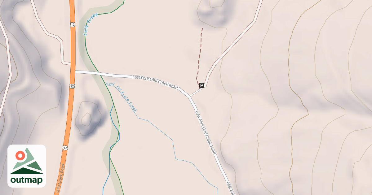 Map of EAST FORK LOLO CREEK