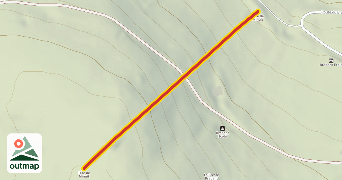 Map of Tête de Minuit