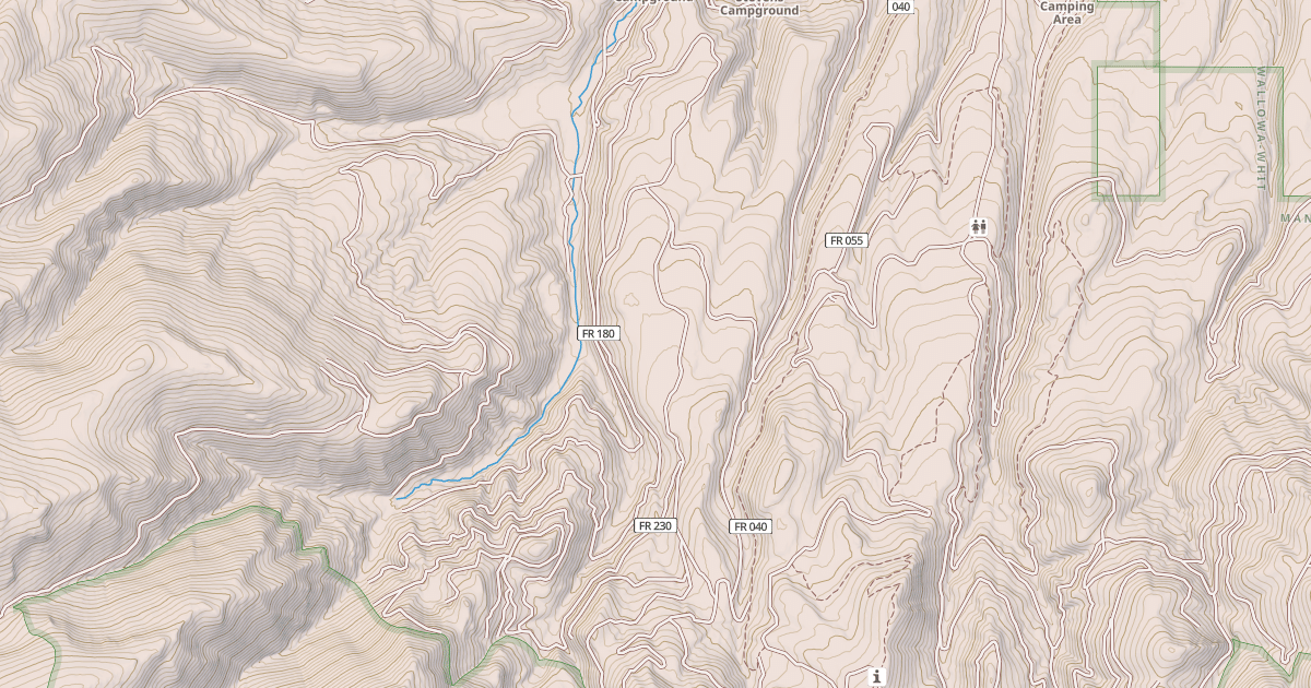 Map preview of USFS National Forest System Roads {2826C762-8530-49FE-91D6-8A53156AA7D4}