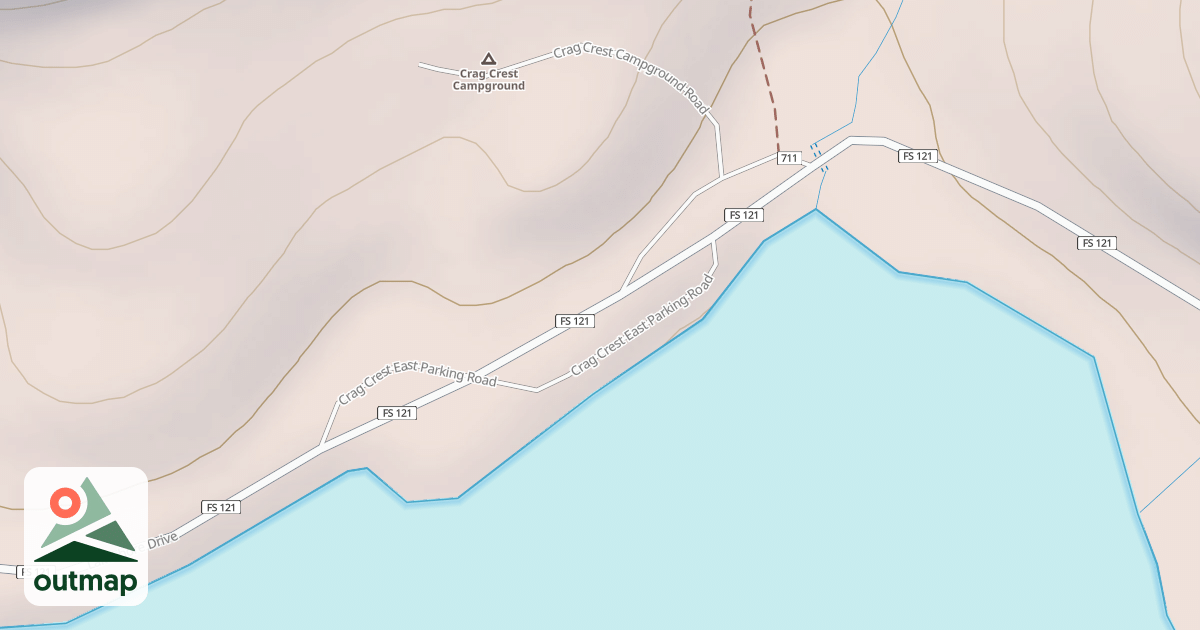 Map of CRAG CREST EAST PARKING