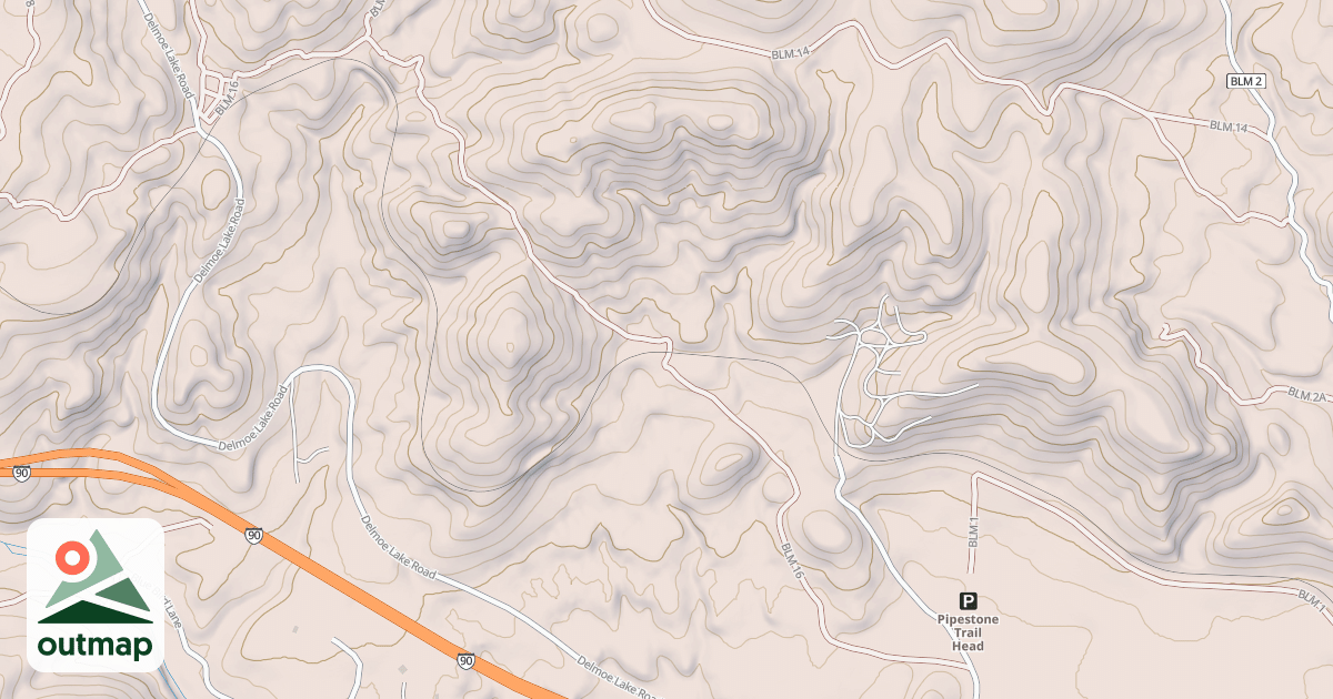 Map of Pipestone Exit Trail