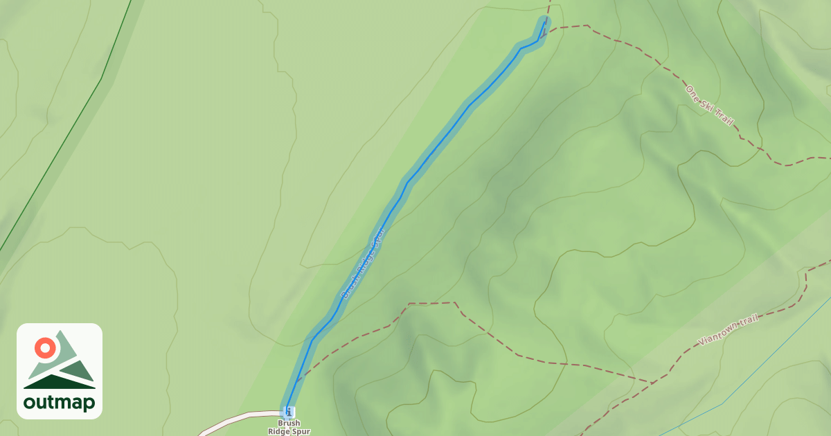 Map of Brush Ridge Spur